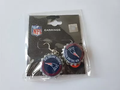 PSG 0.75  NFL BOTTLE CAP STYLE DANGLE EARRINGS New England Patriots • $8.99