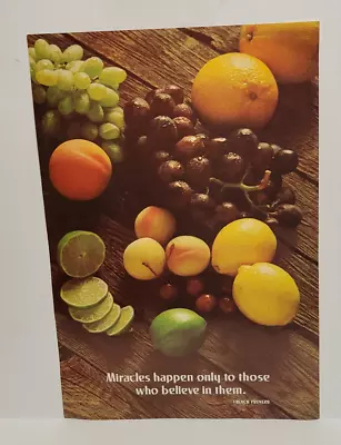 Vtg 1972  Miracles Happen  Fruit Argus Communications Poster T. Kasper • $29.99