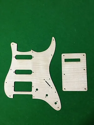 HSS Guitar Pickguard Fit ST Guitar 3-ply Flame Maple Veneer With Back Plate • $39