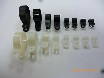 £1.95 • Buy Irrigation Tube Tubing P Clips Black White Nylon Fastener Wire Plastic PVC Clamp