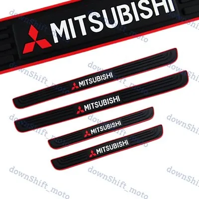 4PCS Black Rubber Car Door Scuff Sill Cover Panel Step Protector For Mitsubishi • $16.50