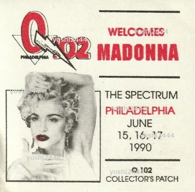 MADONNA - Blond Ambition World Tour 90 (Philadelphia) : Q102 Collector's Patch • £21.60