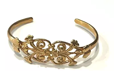 HMR Bracelet Heritage Museum Replica GOLD PLATED CUFF 2 1/2  BRACELET VA4066 GP • $79