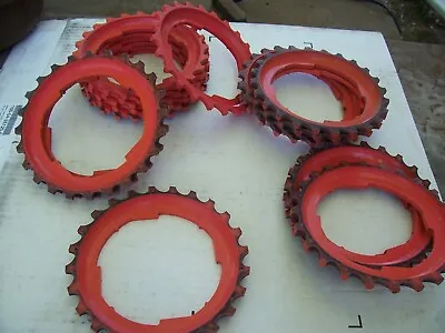 2 Plastic Lustran JD Planter Plates B54-24  Red Lot T • $9