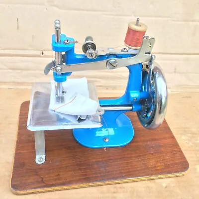 Customised Blue Essex Miniature/toy Chain Stitch Sewing Machine • £350