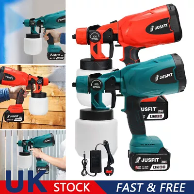 £37.99 • Buy Spray Gun Cordless Fence Wall Paint Sprayer Electric Airless HVLP For Makita UK