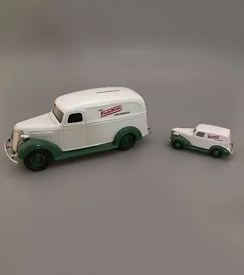 Ertl Krispy Kreme 1938 Chevrolet Delivery Truck Coin Bank - Die Cast - 1:25 Set • $31.95