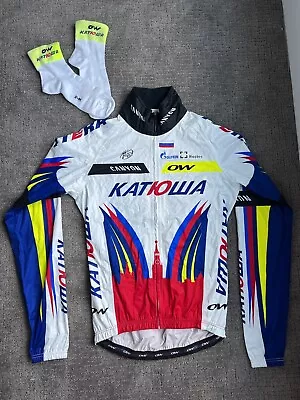 New Team Katusha Cycling Windbreaker Jacket Sergei Lagutin Size XS-S • $54.99