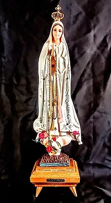 ** WATCH VIDEO ** Vintage OUR LADY OF FATIMA Statue Music Box • $89.99