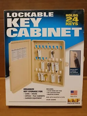 24-Key Wall Mount Lockable Storage Cabinet Organizer With Color Coded Key Tags • $25.99