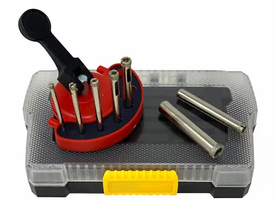 Diamond Hole Saw Kit With Water Spray Bottle & Drill Guide 4-12mm Drill Bits • £12