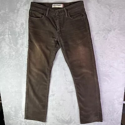 Levis 514 Corduroy Brown Slim Straight Men's 32 X 32 Workwear Distressed • $20