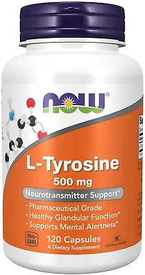 Supplements L-Tyrosine 500 Mg Supports Mental Alertness* Neurotransmitter Sup • $14.18
