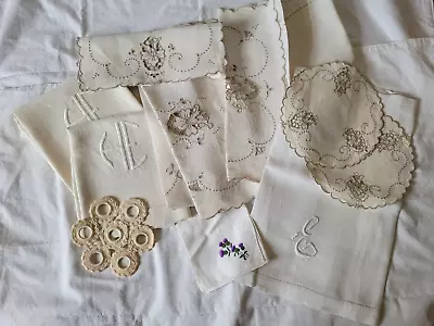 Vintage Lot Table Linens Embroidery Crochet • $8.99