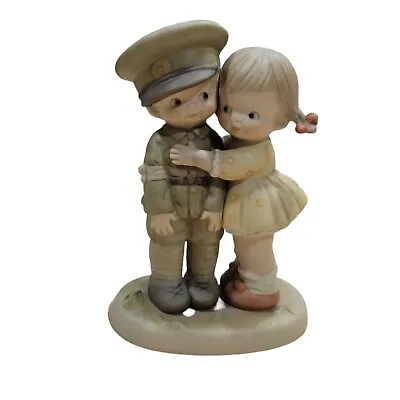 Military Soldier And Girl Porcelain Figurine Enesco 1991 Lucie Attwell Ltd Hero • $17