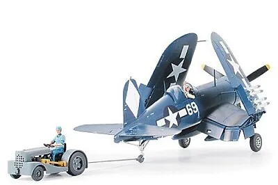 Tamiya Vought F4U-1D Corsair W/Moto Tug Fighter Plane - Plastic Model Airplane • $35.72