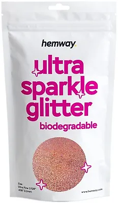 Hemway Eco Bio Friendly Glitter Biodegradable ULTRA FINE 1/128  Cosmetic - Safe • £12.95