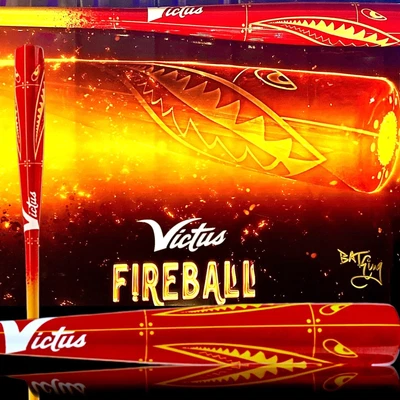 $315 • Buy Victus Limited Series Fireball Bomber Pro Wood Baseball Bat & Sleeve Poster ETC.