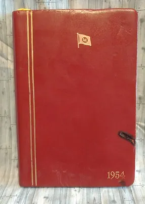 MOORE McCORMACK STEAMSHIP LINES 1954 Appointment Book Genuine Cowhide • $74.95