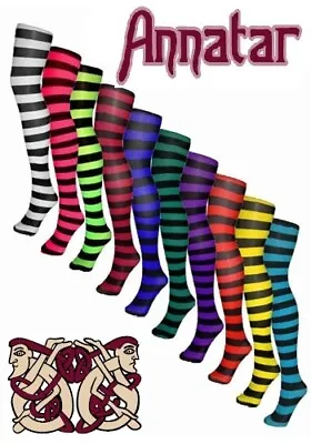 HALLOWEEN FANCY DRESS TIGHTS Various Colours Stripes Patterns • £2.99