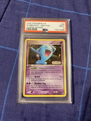 $1.50 • Buy Pokemon PSA 9 MINT Wobbuffet 28/92 EX Legend Maker Reverse Holo 2006 Card