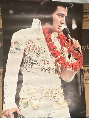 1975 Authentic Elvis Presley Las Vegas Concert Poster Gamma 23” X 35” • $25