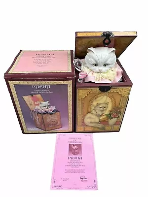 NEW - NIB - 1987 PASHA Jack In The Box Persian Cat Music Box From  Cats  Memory • $94.85