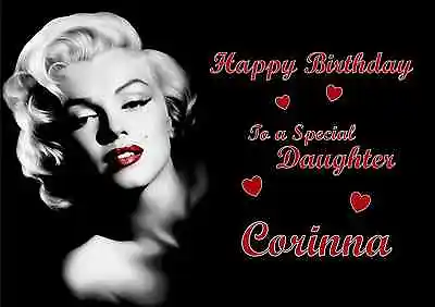 Marilyn Monroe - Personalised A5 Birthday Card - ANY Age Relation Name • £2.95