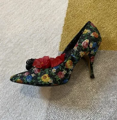 Mardi Gras Krewe Of MUSES Shoe Glittered 2023 Floral Bee High Heel Pump Parade • $45.99