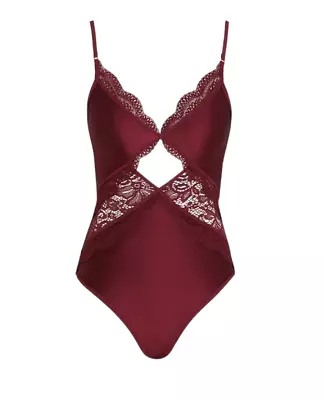 Zimmermann Devi Lace Cutout One Piece | Burgundy V Neck Can Be Worn As A Top! • $199.99