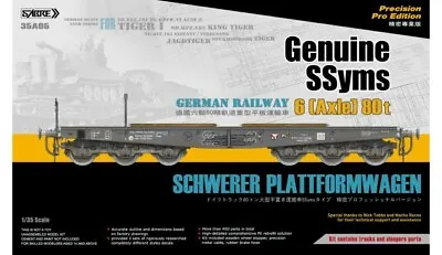 SABRE 35A05 1/35 German Railway Schwerer Plattformwagen Genuine SSyms 6(Axle) 80 • $53.40