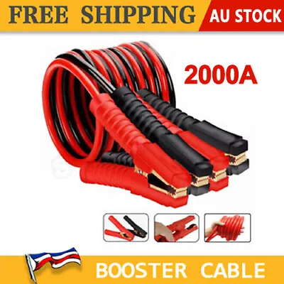 4M Heavy Duty Jump Leads 2000AMP Car Van Battery Starter Booster Cables Jumper • $23.50