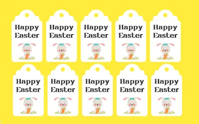 Easter Gift Tags - Gifts Cupcake Sweet Treat Business (set6) • £3.29