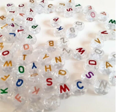 £2.79 • Buy 200 Letter Beads Mixed Colour 6-7mm Alphabet Cubes Kids DIY Jewellery Gift Craft