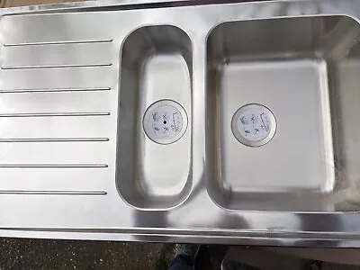 Stainless Steel 1.5 Bowl Kitchen Sink 530x880 IKEA Vattudalen Brand New • £80