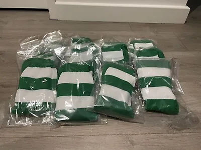 GREEN WHITE HOOP SOCK Football/Rugby/Hockey - All Sports  - Pk Of 12 - Size 12-2 • £17