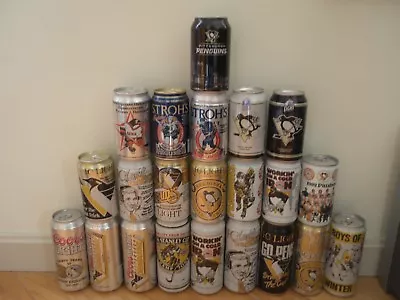 PITTSBURGH PENGUINS Beer Cans EMPTY Mario LOWEST PRICE Sidney IRON CITY Choice • $3