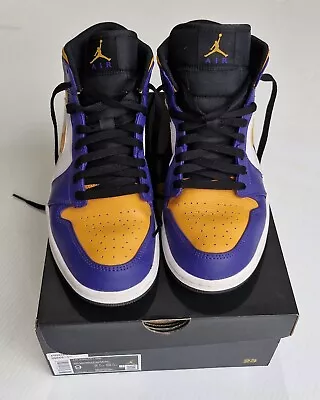 Nike Air Jordan 1 MID Size 9 Mens 'Lakers Purple'  • $149.95