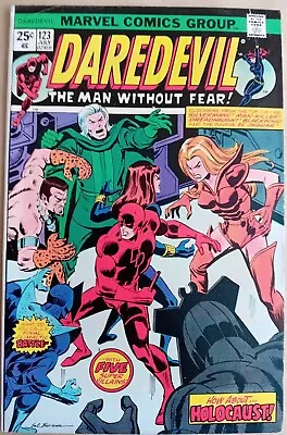 Daredevil #123 - FN/VFN (7.0) - Marvel 1975 - 25 Cents Copy - Vs Silvermane • £7.99