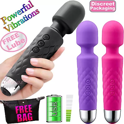 Rechargeable Dildo Magic Wand Vibrator Clit Stimulator Cordless Massager Sex Toy • $29.95