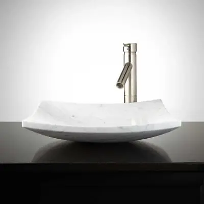 Signature Hardware 16  Marble Vessel Bathroom Sink • $199.95