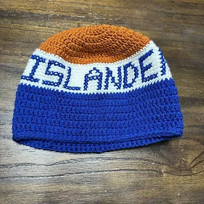 Vintage New York Islanders Handmade Knit Hat Beanie Adult Size  • $15