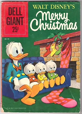 Wal Disney's Merry Christmas #39 - Golden Age Dell Giant Comic! 1960 VG • $14.99