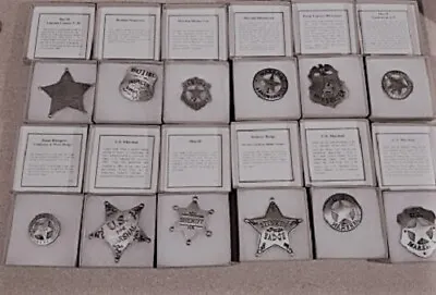 Famous Badges Of The Old West Marshal Sheriff Replica Badge Lot Of 12 NEW In Box • $149.99