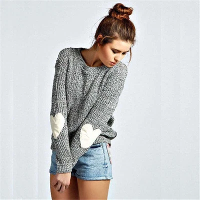 $35.11 • Buy Round Neck Pullover Sweater Patch Large Size Sweater Women