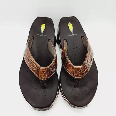 Volatile Women's Frappachino Flip Flop Brown Sandal Wedge Size 8 • $18.99