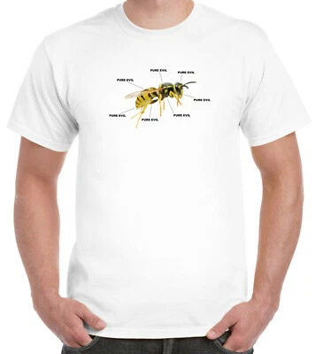 £13.20 • Buy The Wasp - Pure Evil T-Shirt Funny Insect Summer 