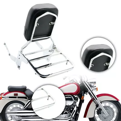 Backrest Sissy Bar Luggage Rack Fits For Honda Shadow VT750C Aero 04-12 • $275.11