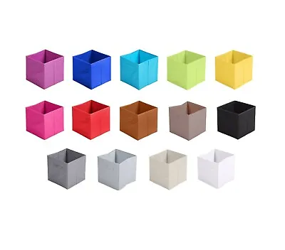 Foldable Storage Boxes Cubes Collapsible Large Folding Organiser Baskets 31x31cm • £7.99