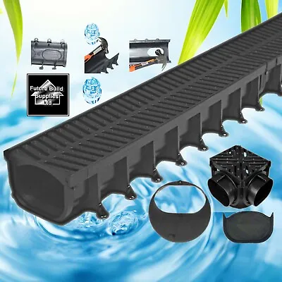 Plastic Shallow Storm Water Channel Drainage PVC Channel 1m Driveway Aco Drain • £17.24